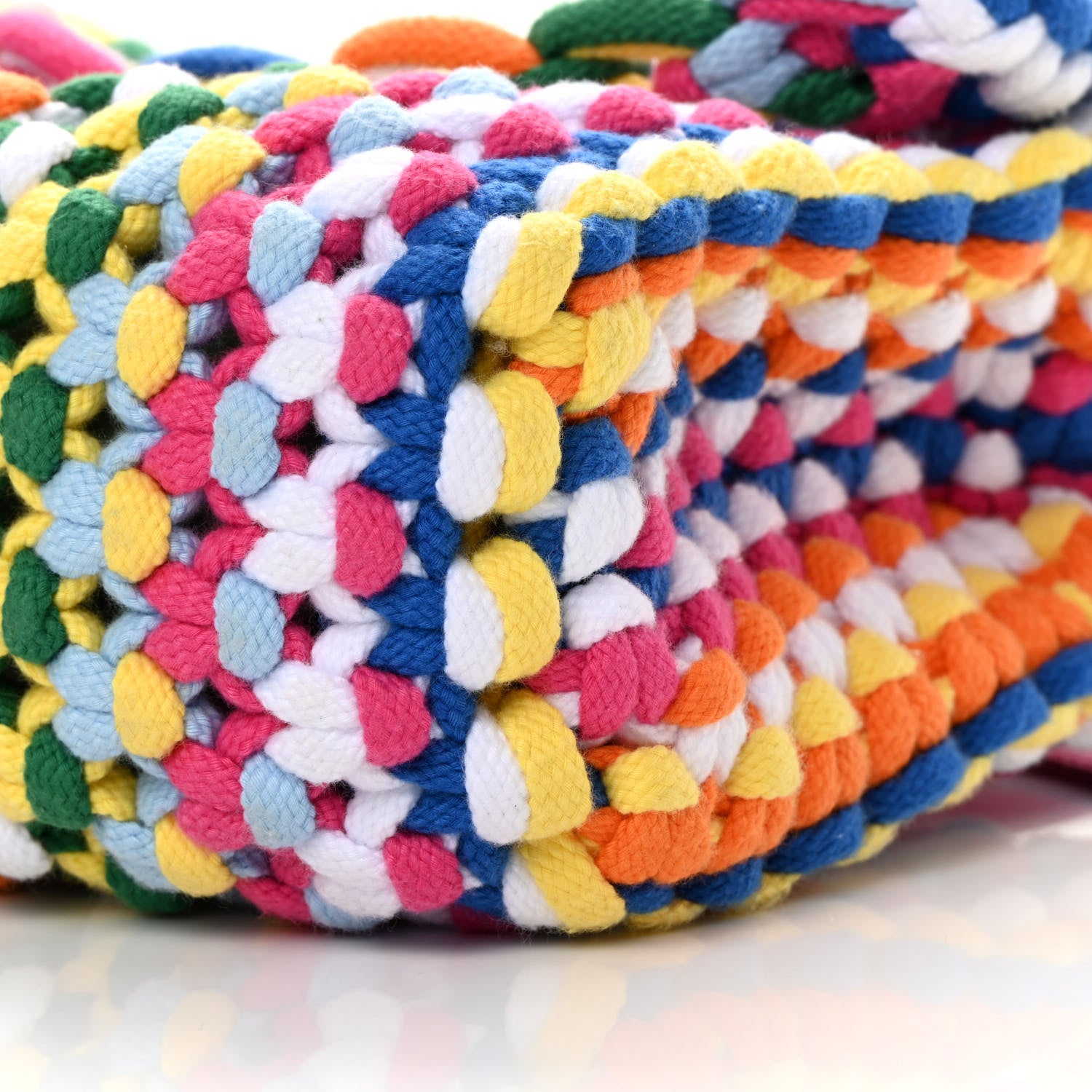Off-White Textile Braided Jitney 2.8 Top Handle Bag Multicolor 9 of 9