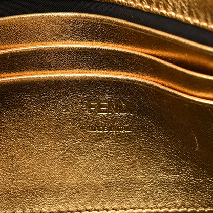 Fendi Vitello Catalan Mirror FF 1974 Embossed Mini Baguette Gold 6 of 11