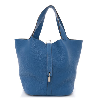 Hermes Taurillon Clemence Picotin Lock 26 GM Mykonos 1 of 12
