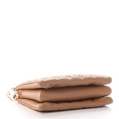 Louis Vuitton Lambskin Embossed Monogram Coussin PM Camel 4 of 8