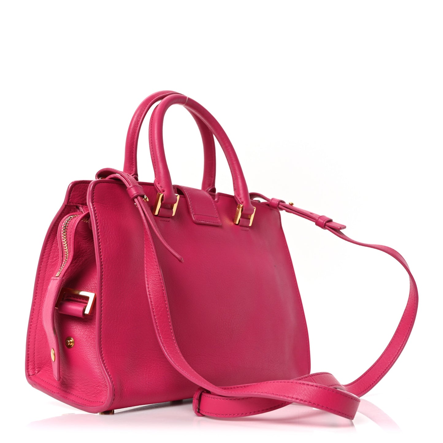 Calfskin Monogram Baby Cabas Fuchsia