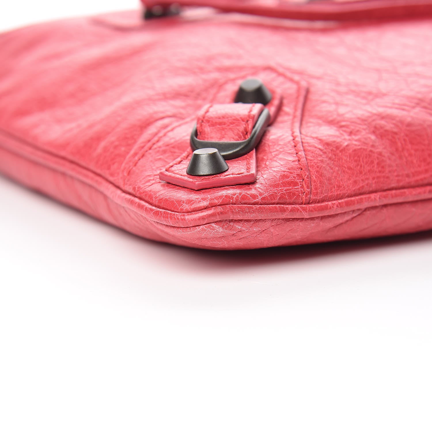 Balenciaga Agneau Classic Hardware Flat Handle Clutch Rose Thulian 8 of 9