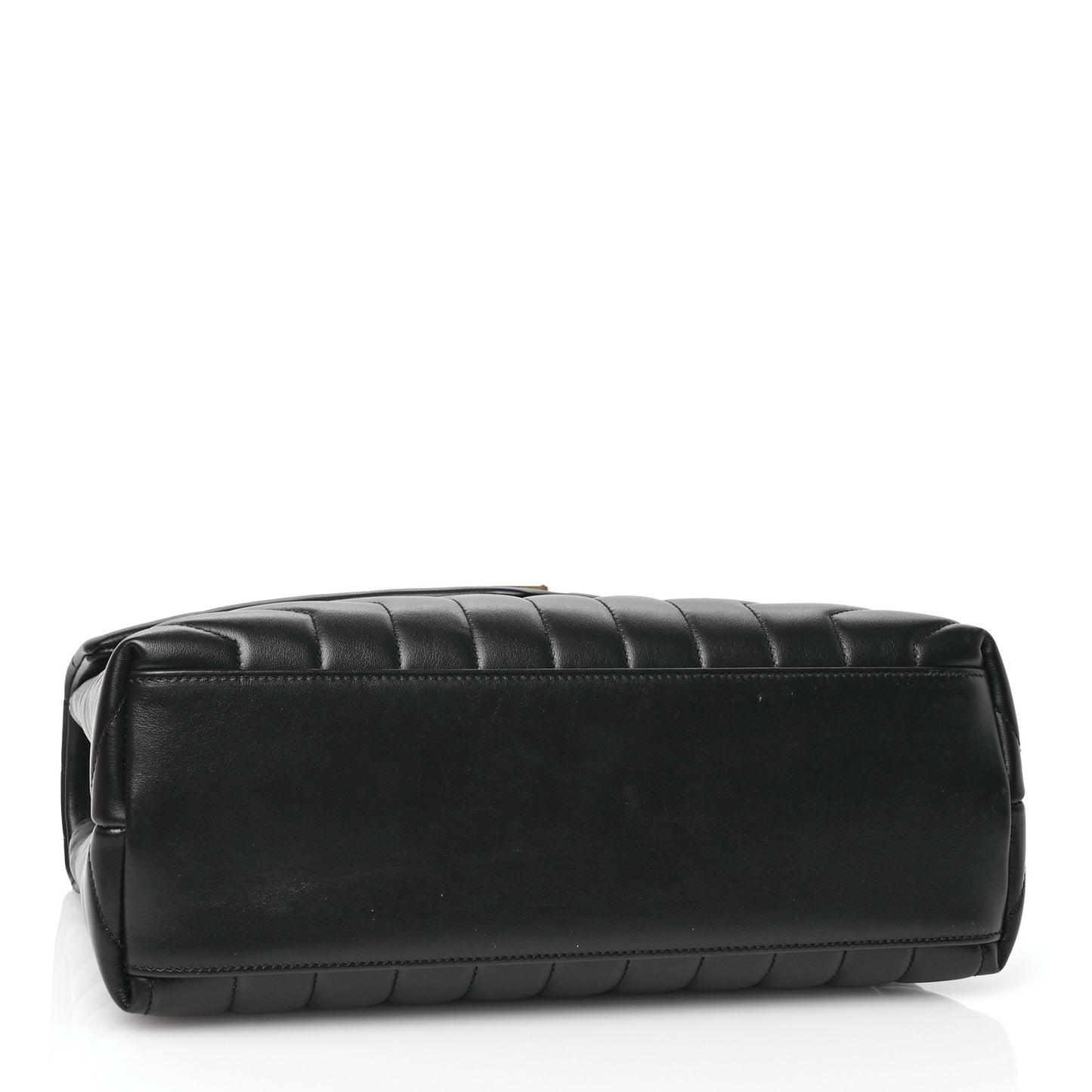 Calfskin Y Quilted Monogram Medium Loulou Chain Satchel Black