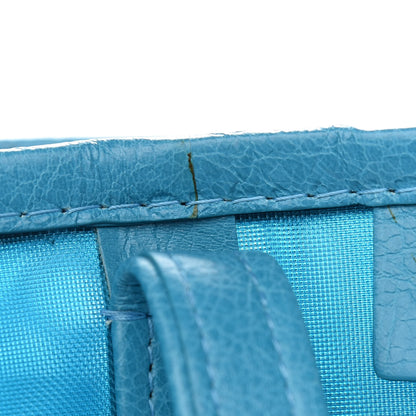 Balenciaga Mesh Medium Bazar Shopper Tote Blue 10 of 13