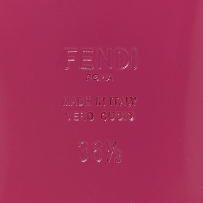 Fendi Shearling FF Baguette Slide Sandals 36.5 Pink 6 of 10
