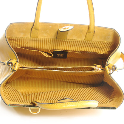 Fendi Vitello Elite Regular 2Jours Tote Yellow Chantilly 5 of 11