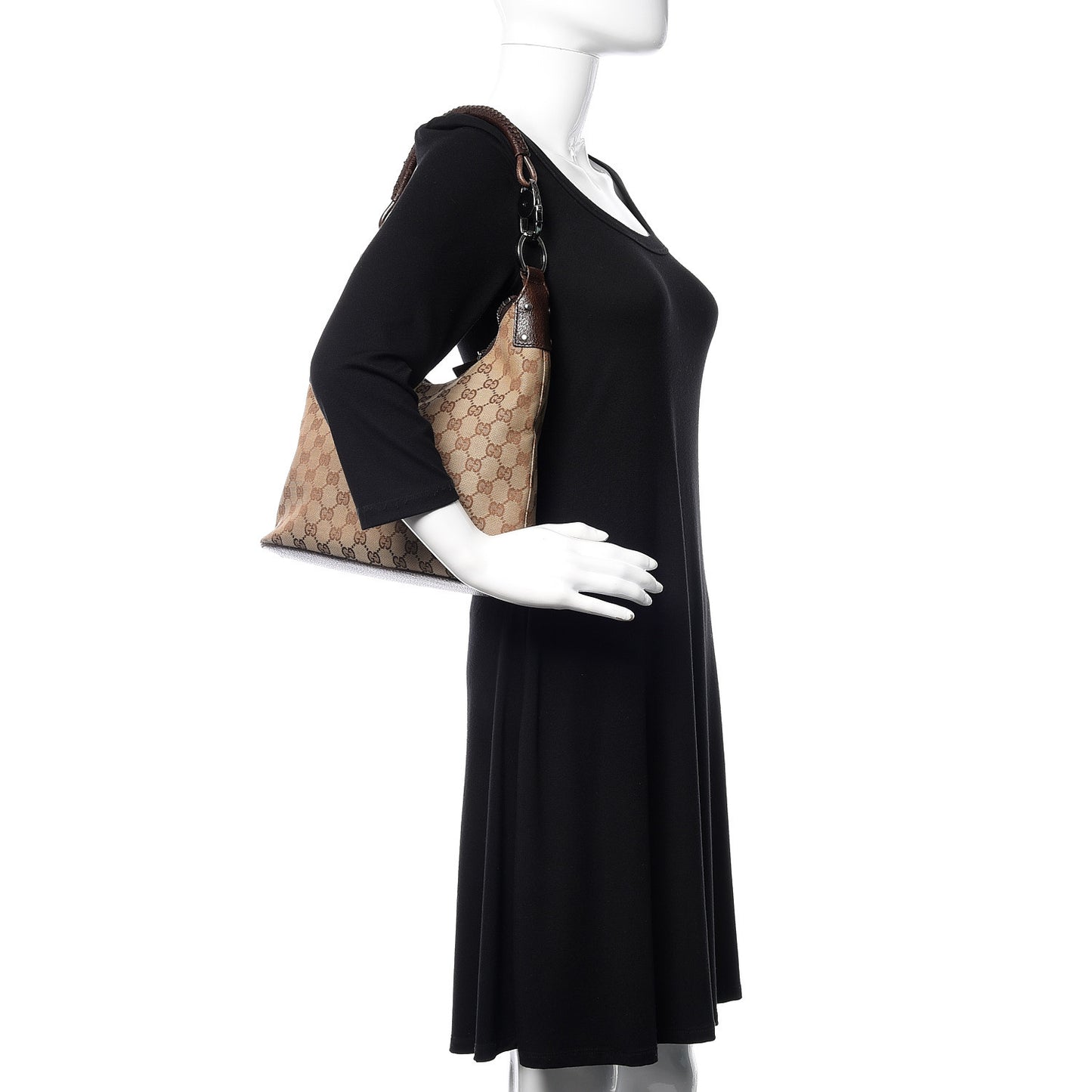 Monogram GG Signature Shoulder Bag Brown