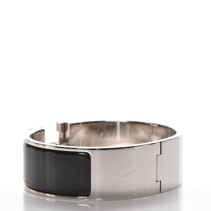 Hermes Enamel Wide Clic Clac H Bracelet GM Black 3 of 4