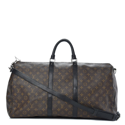 Louis Vuitton Monogram Macassar Keepall Bandouliere 55 1 of 14