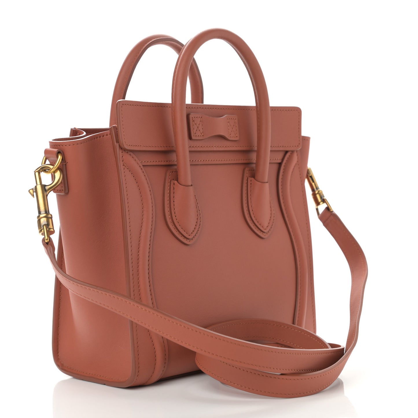 Smooth Calfskin Nano Luggage Terracotta