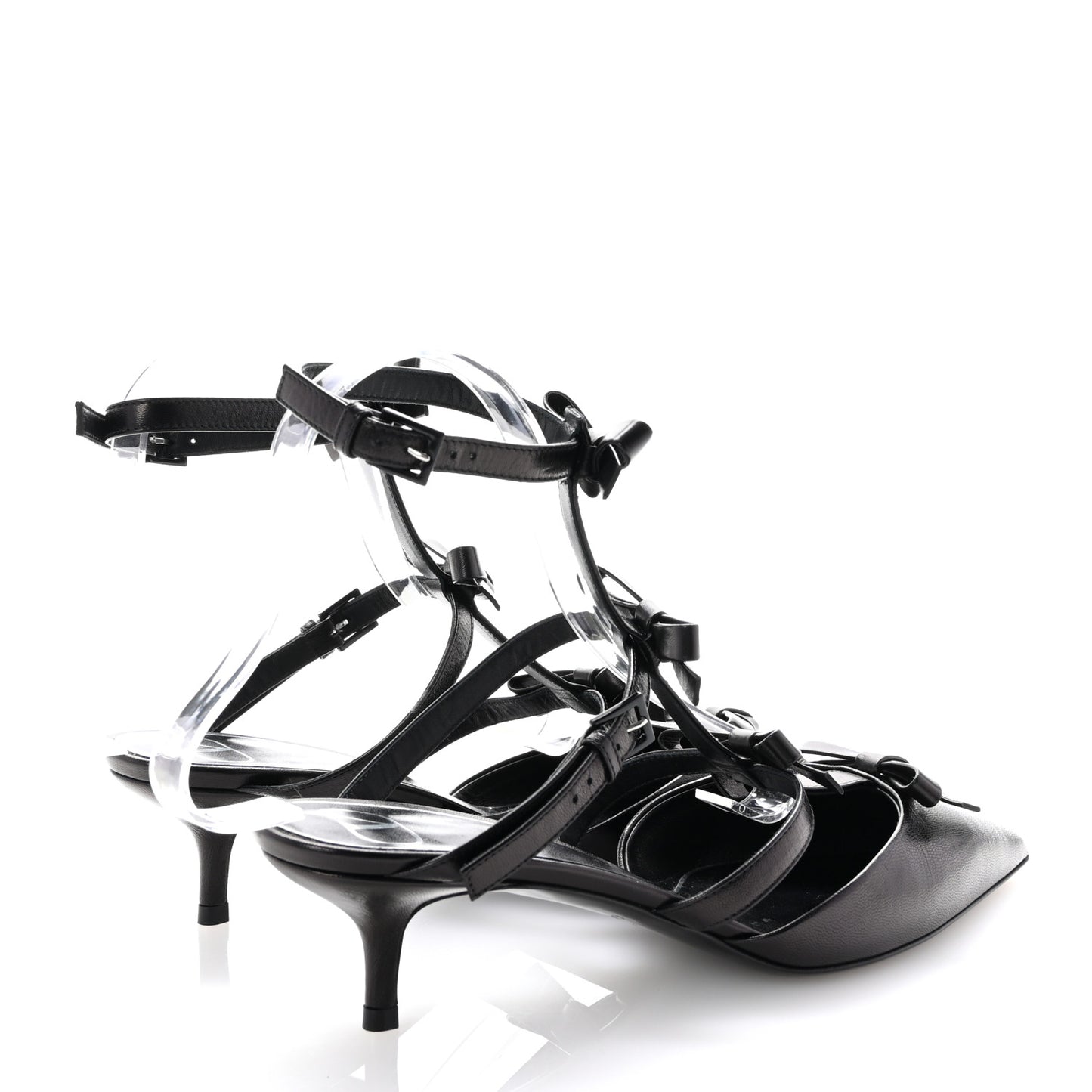 Nappa French Bow Gladiator 45mm Sandals 40 Black