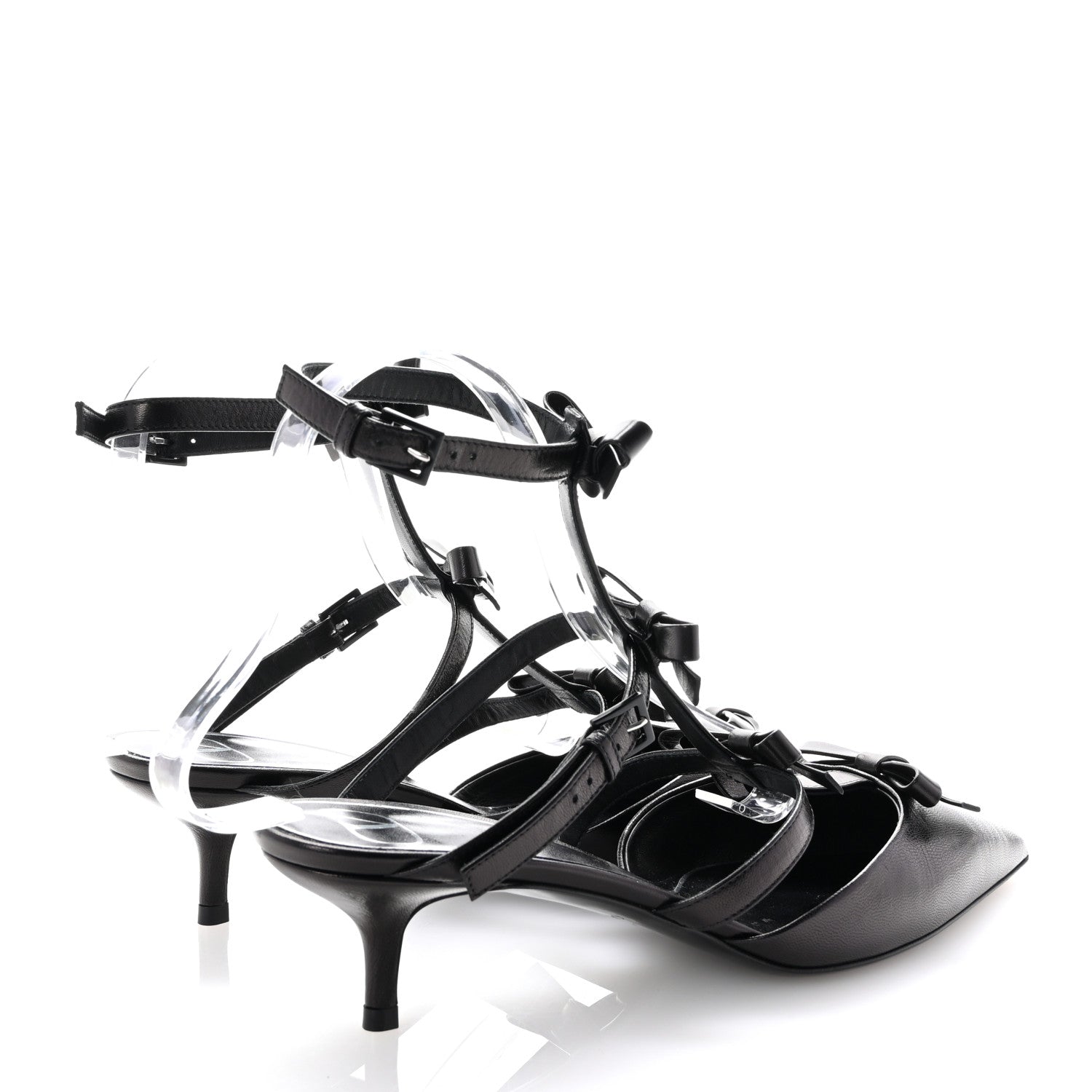 Valentino Garavani Nappa French Bow Gladiator 45mm Sandals 40 Black 5 of 9