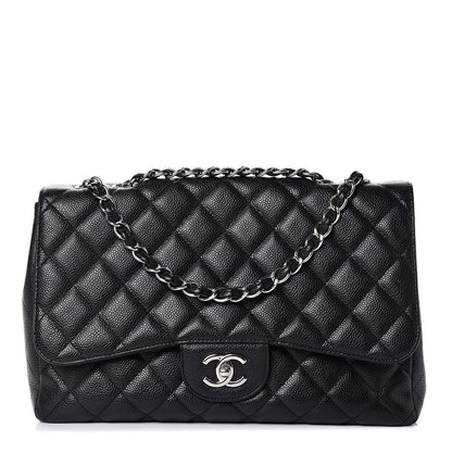 Chanel Caviar Quilted Jumbo Single Flap Black 1 of 10