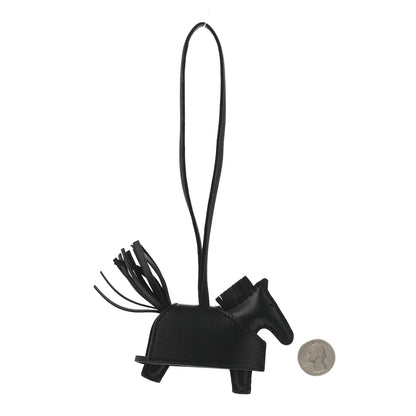 Hermes Milo Lambskin Studded Grigri Rodeo Robeo Rock Horse Bag Charm PM Black 2 of 5