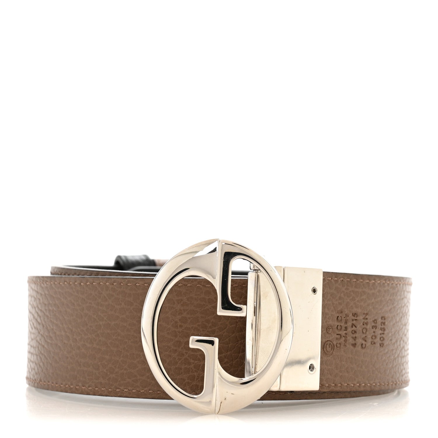 Gucci Calfskin 1973 Reversible Belt 90 36 Black Brown 2 of 6