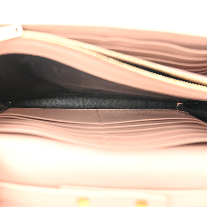 Saint Laurent Grain De Poudre Matelasse Chevron Monogram Chain Wallet 6 of 15