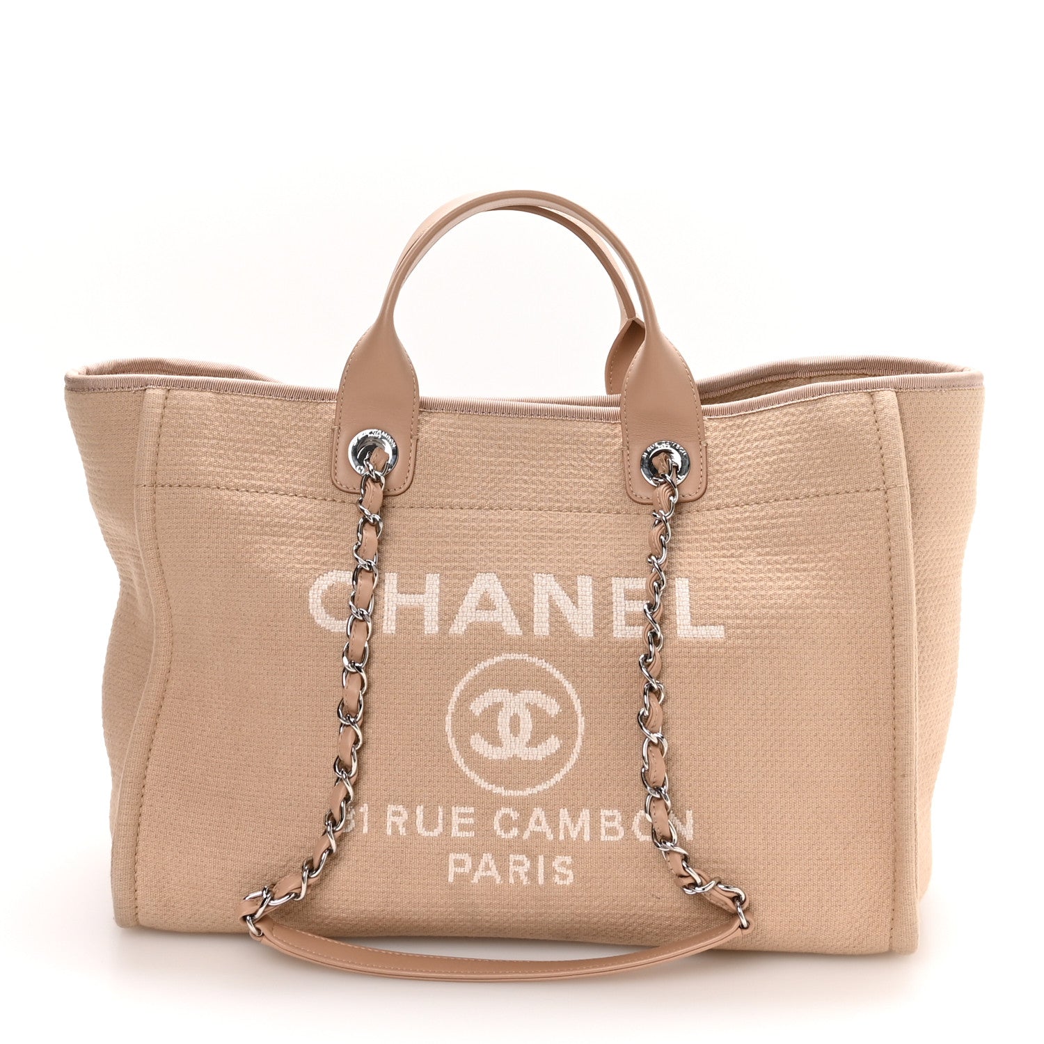 Chanel Mixed Fibers Medium Deauville Tote Beige 1 of 11