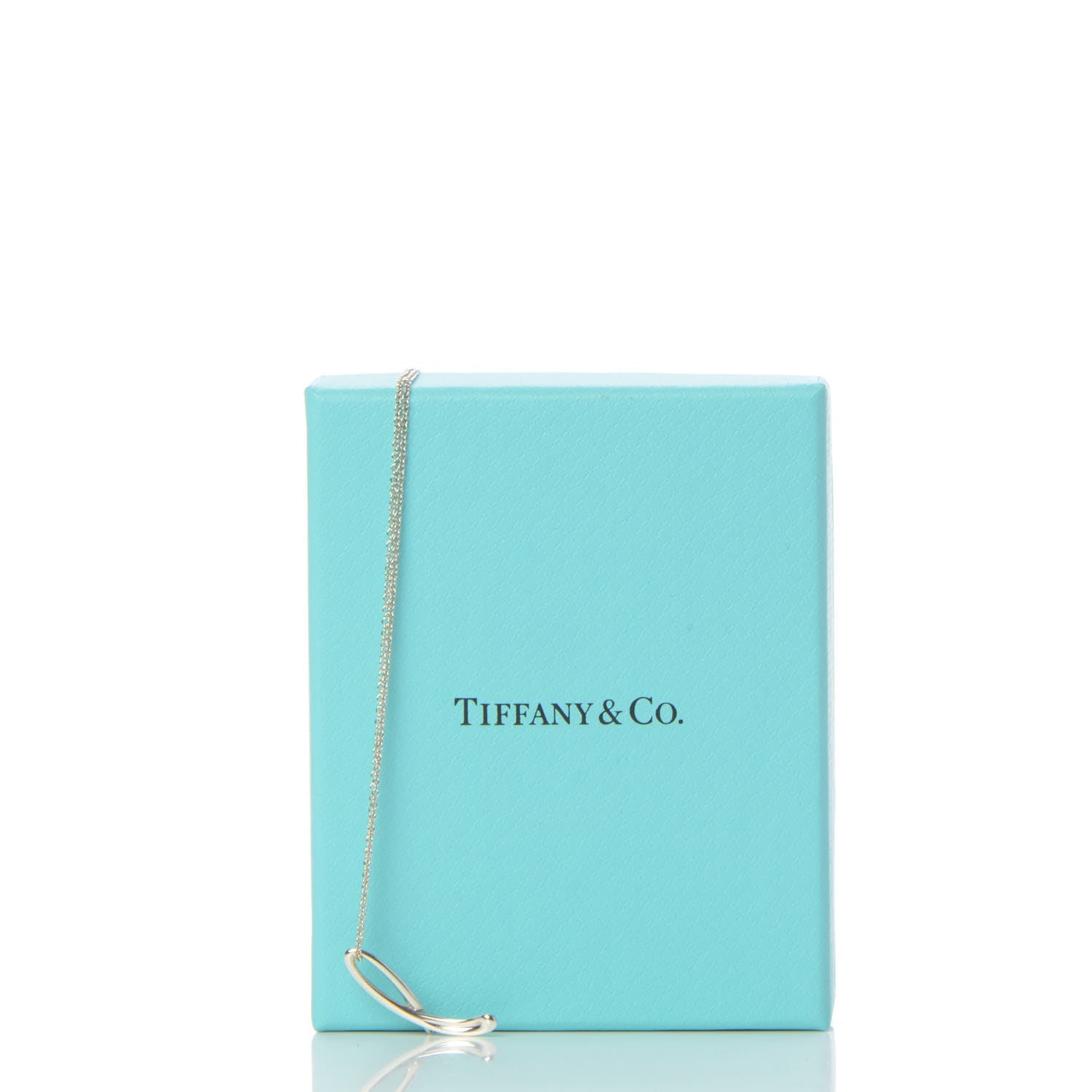 Tiffany Sterling Silver Elsa Peretti Letter L Pendant Necklace 9 of 9