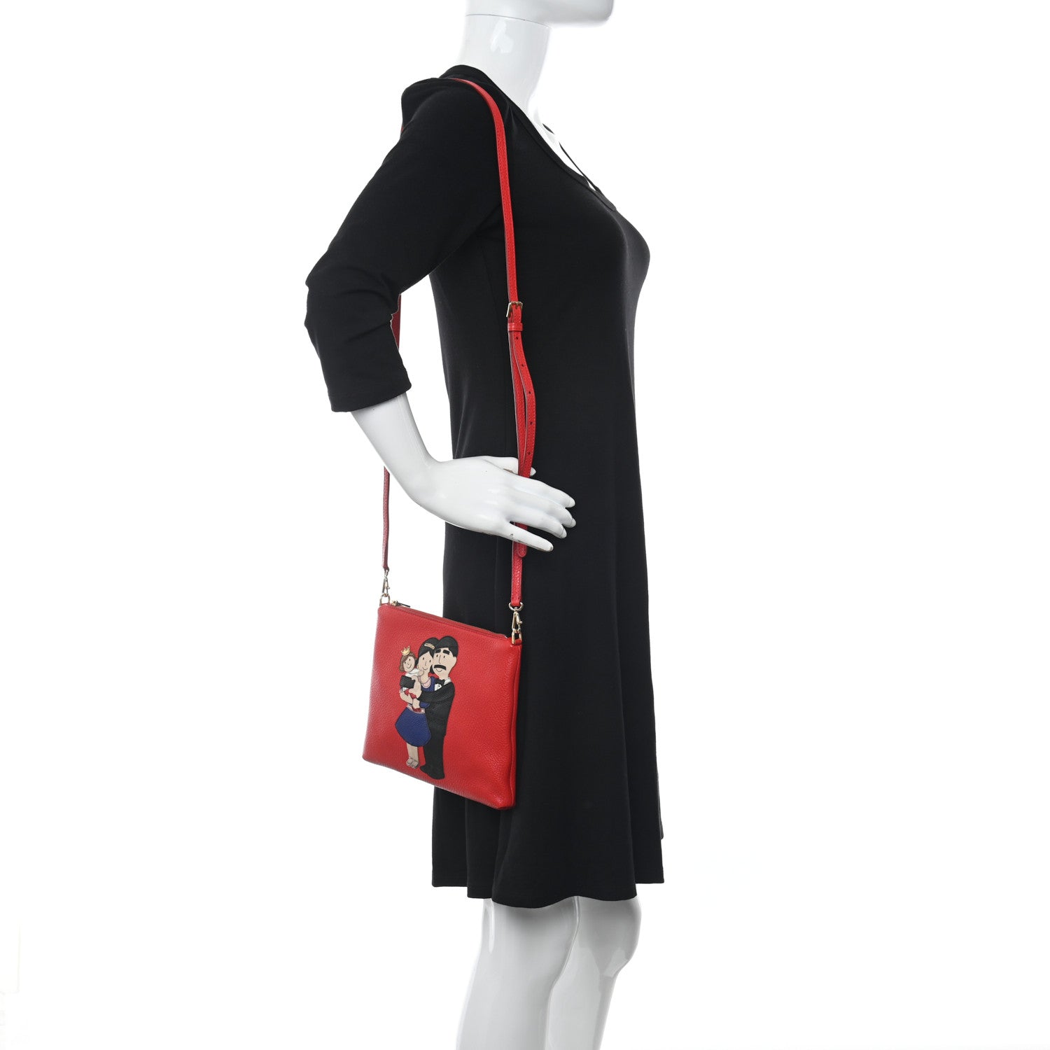 Dolce & Gabbana Calfskin Family Patch Crossbody Red 2 of 11