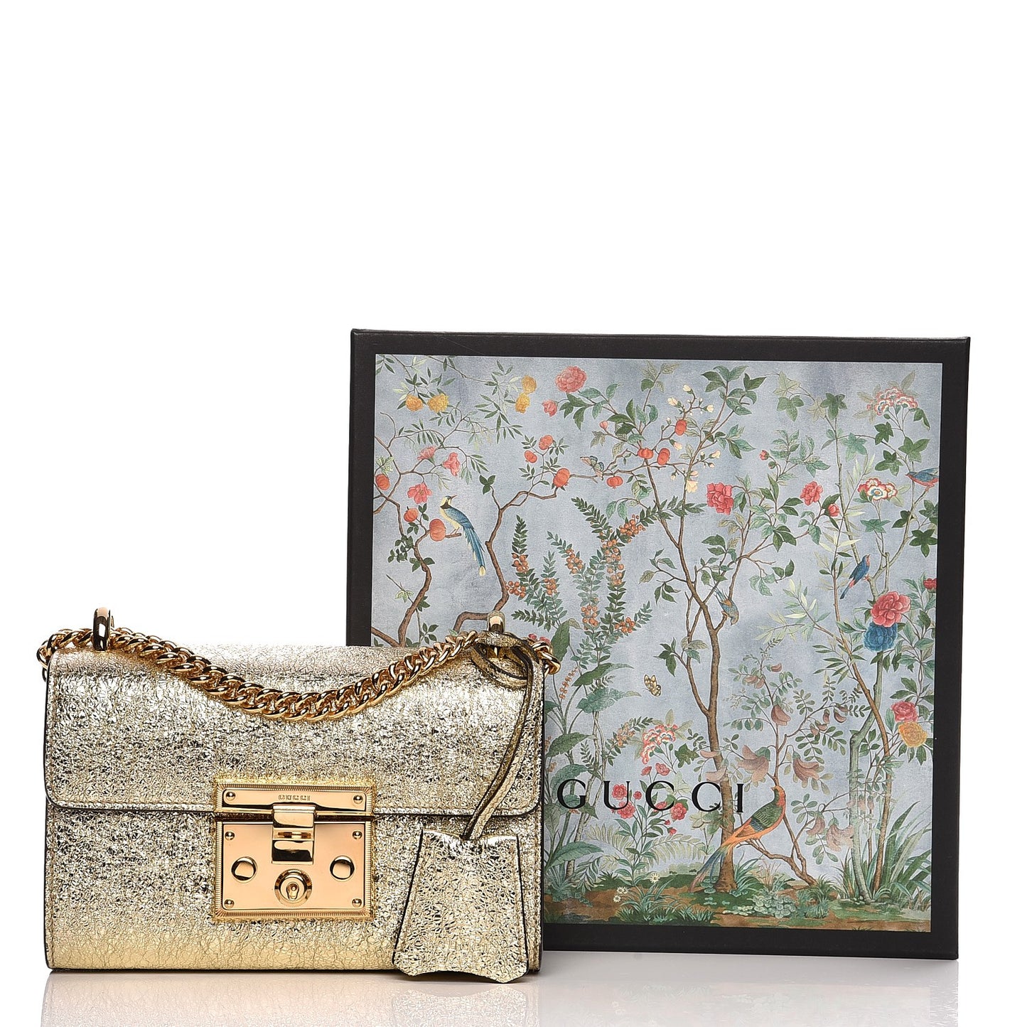 Galassia Small Padlock Shoulder Bag Platino