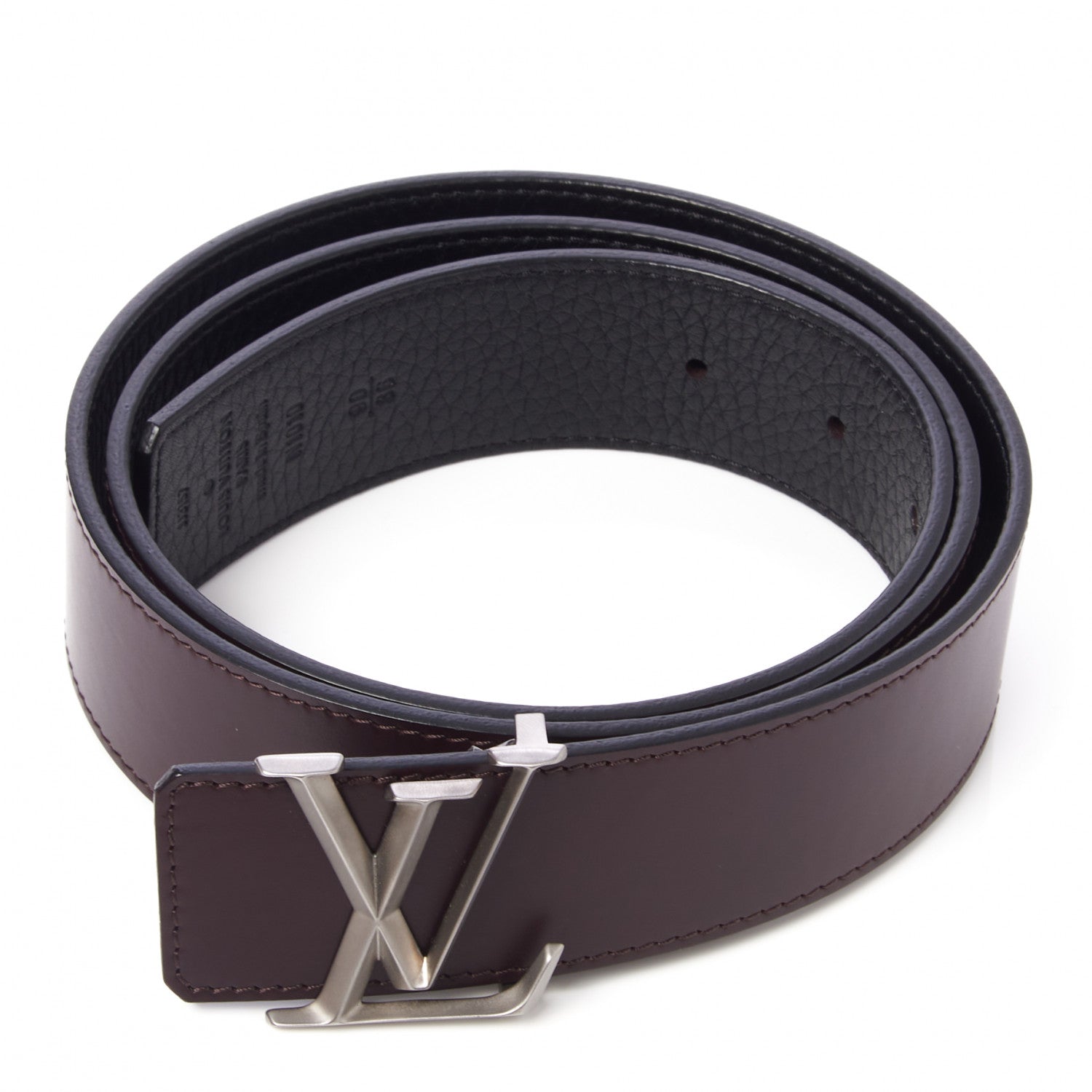 Louis Vuitton Calfskin 40mm LV Pyramide Reversible Belt 90 36 Black 2 of 7
