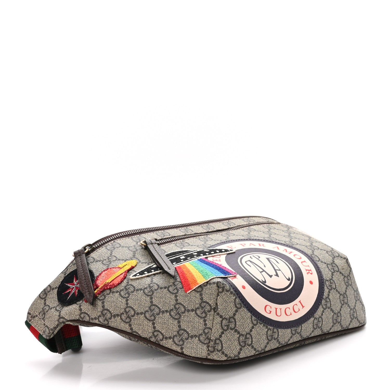 Gucci GG Supreme Monogram Courrier Belt Bag Beige New Acero 4 of 10
