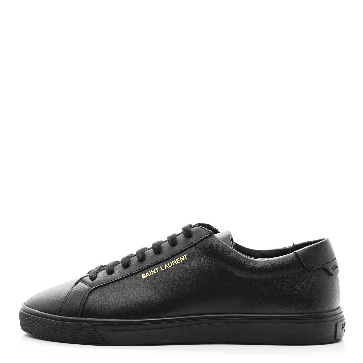 Calfskin Andy Low Top Sneakers 38.5 Black
