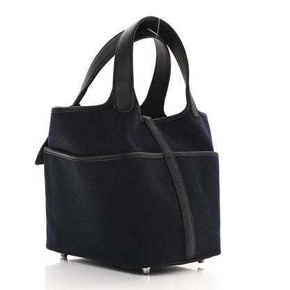 Hermes Toile Goeland Swift Cargo Picotin Lock 18 Bleu Marine 3 of 11