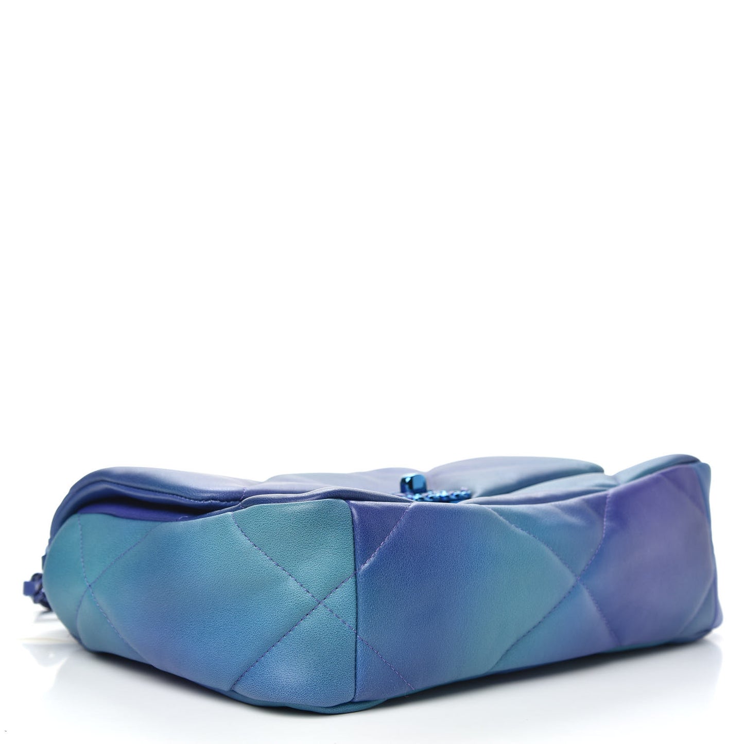 Tie Dye Calfskin Quilted Medium Chanel 19 Flap Blue Purple
