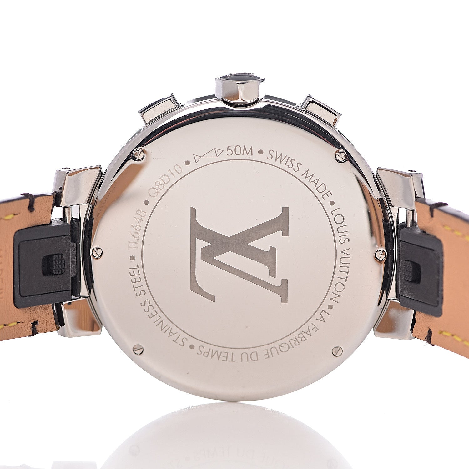 Louis Vuitton Stainless Steel Monogram 39mm Tambour Moon Chronograph Automatic Watch 5 of 10