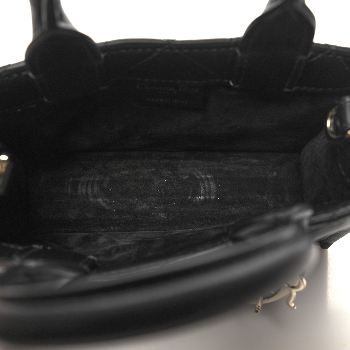 Calfskin Macrocannage Mini Book Tote Black