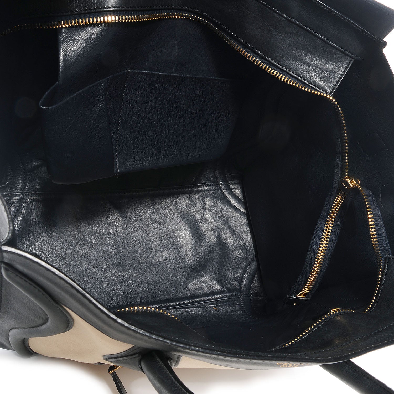 Celine Nubuck Smooth Calfskin Medium Luggage Navy 6 of 8