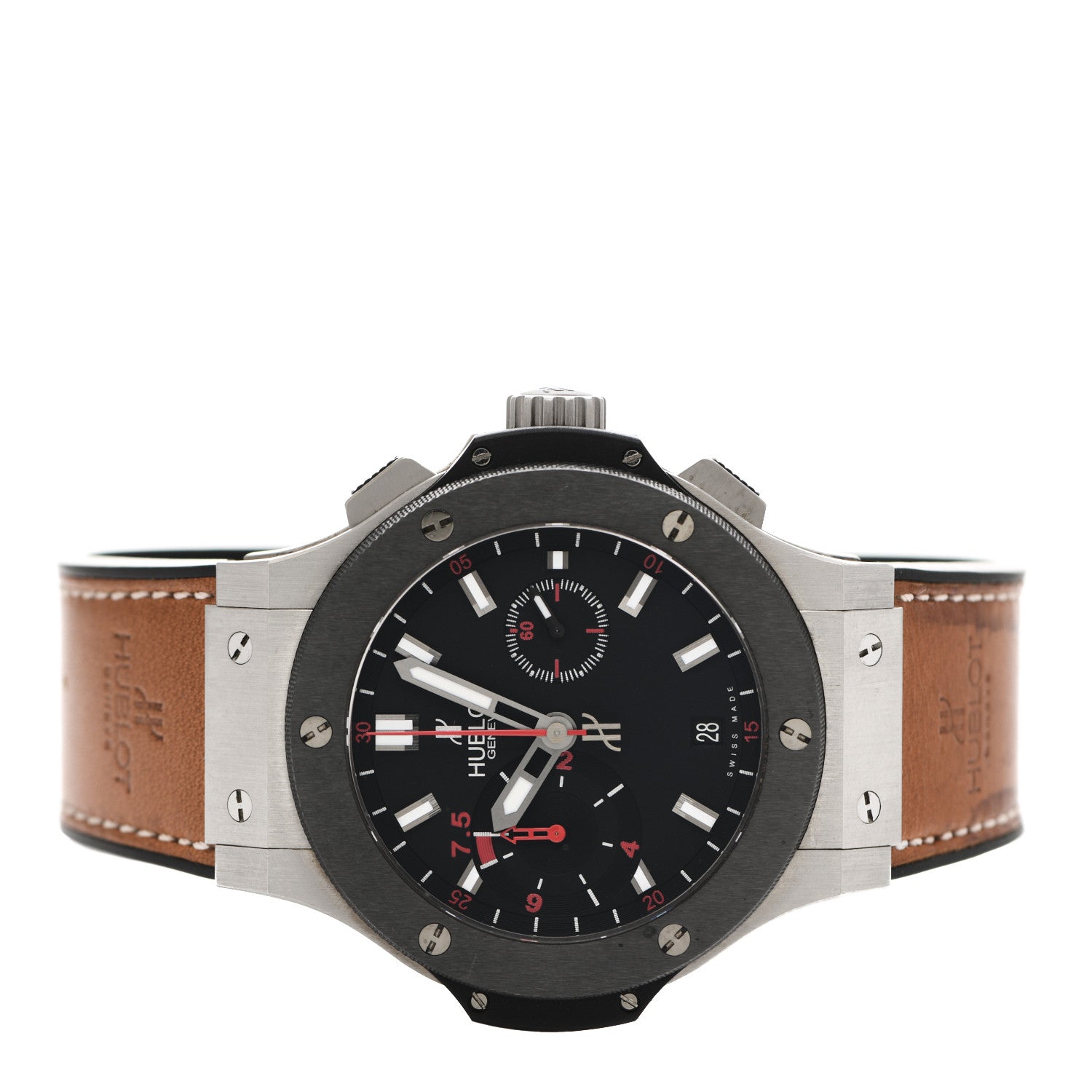 Hublot Titanium Ceramic Calfskin 44mm "Chukker" Big Bang Automatic Watch Brown 317.NM.1137.VR 2 of 5