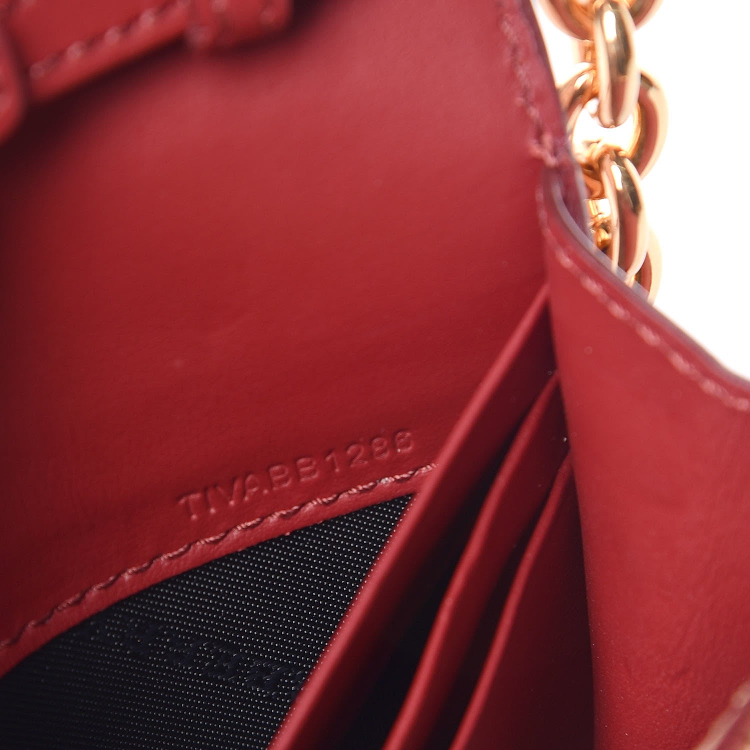 Burberry Vintage Check Henley Wallet On Chain Crimson 7 of 15
