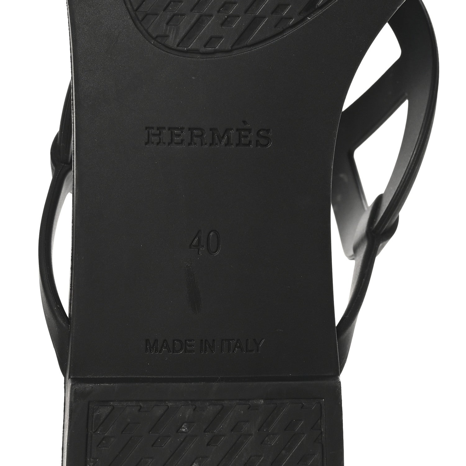 Hermes Rubber Womens Egerie Sandals 40 Black 8 of 10