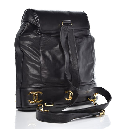 Chanel Lambskin CC Backpack Black 3 of 10