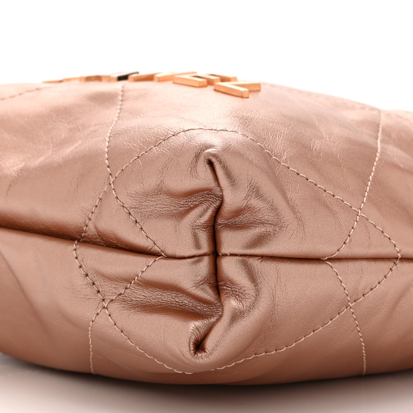 Metallic Calfskin Quilted Mini Chanel 22 Copper