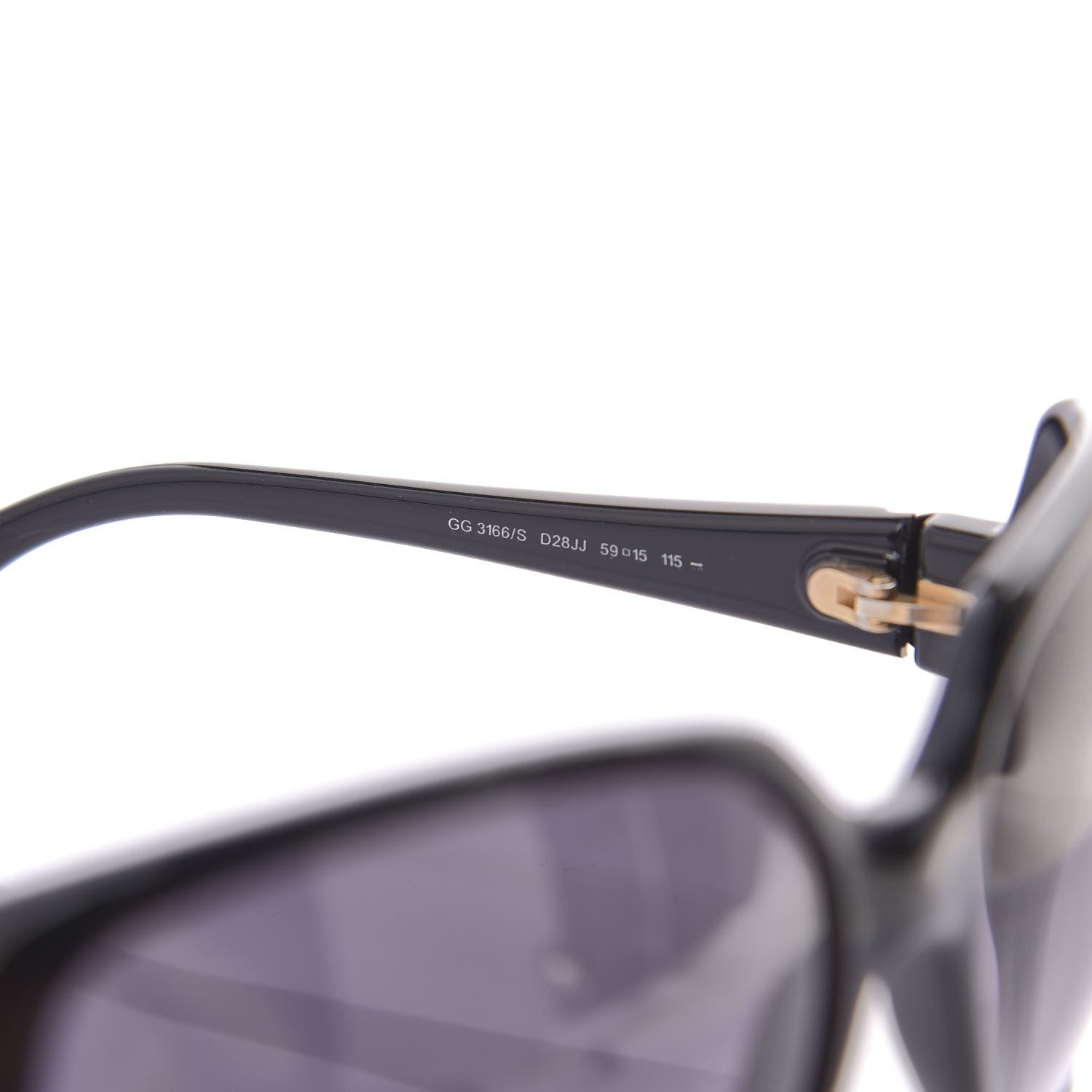 Gucci Web GG 3166/S Sunglasses Black 6 of 8