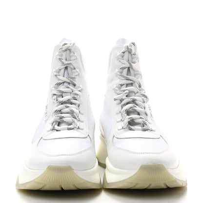 Jimmy Choo Calfskin Mesh Inca Platform Hiking Boots 43 White 2 of 10