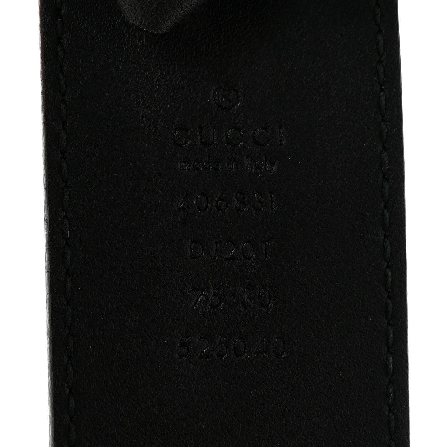 Textured Calfskin Double G 40mm Belt 75 30 Black