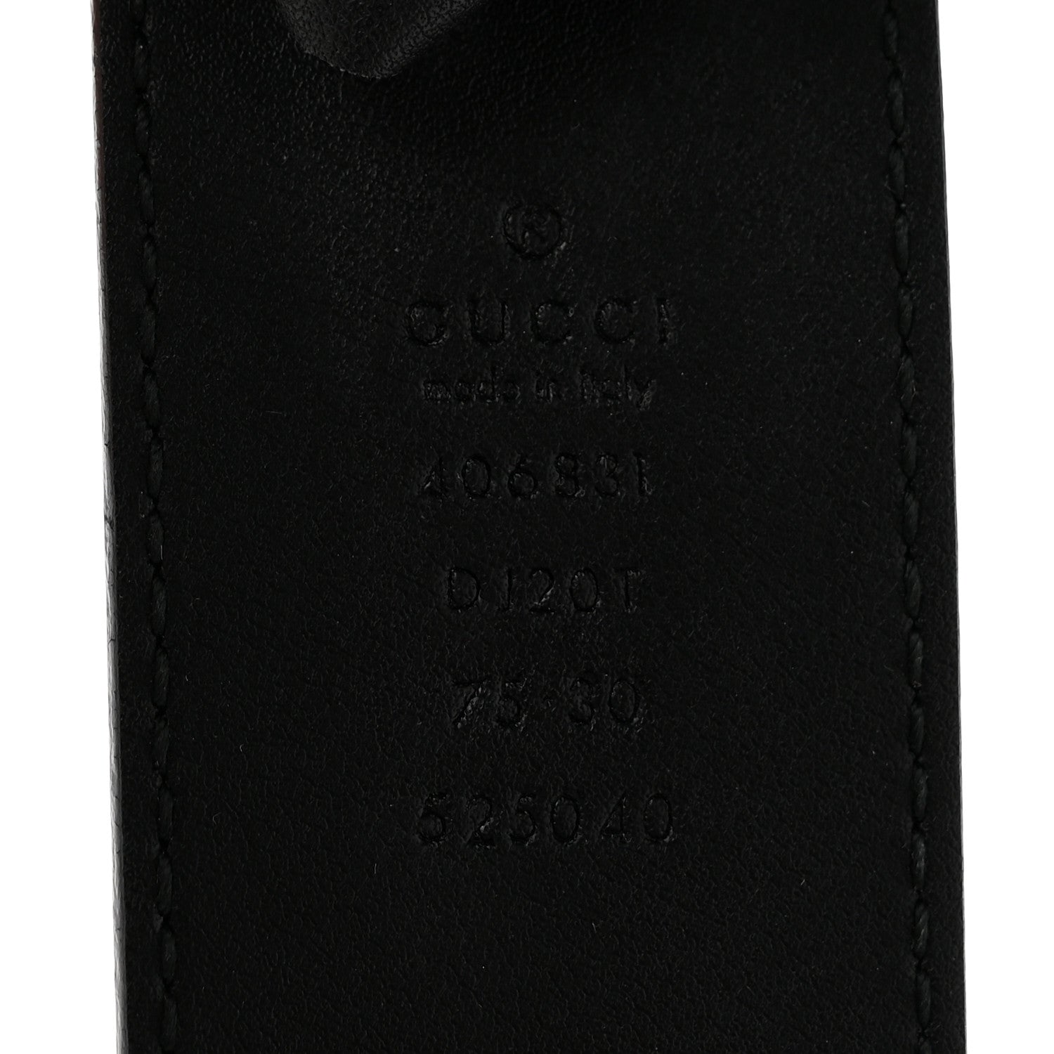 Gucci Textured Calfskin Double G 40mm Belt 75 30 Black 5 of 8