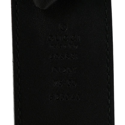 Gucci Textured Calfskin Double G 40mm Belt 75 30 Black 5 of 8