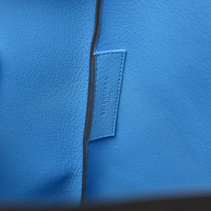 Balenciaga Veau Baltimore Double Sided Medium Everyday Tote Gris Fossile Bleu Turquoise 6 of 9
