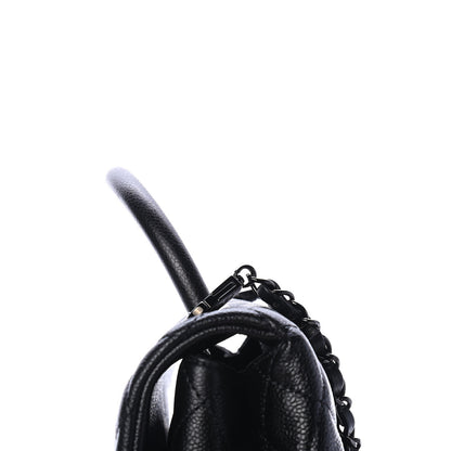 Chanel Caviar Quilted Medium Coco Handle Flap So Black 9 of 10