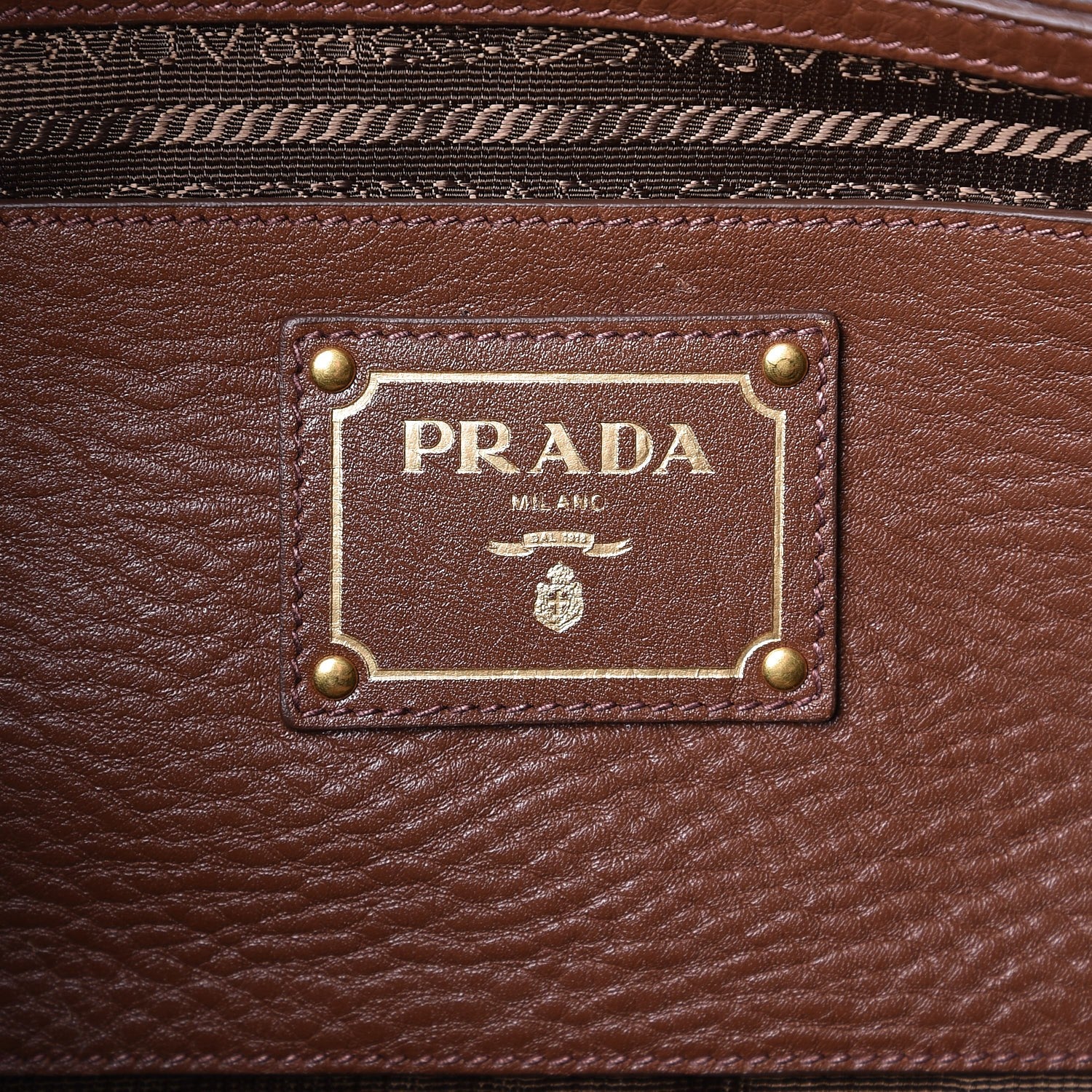 Prada Vitello Daino Boston Bag Palissandro 12 of 13