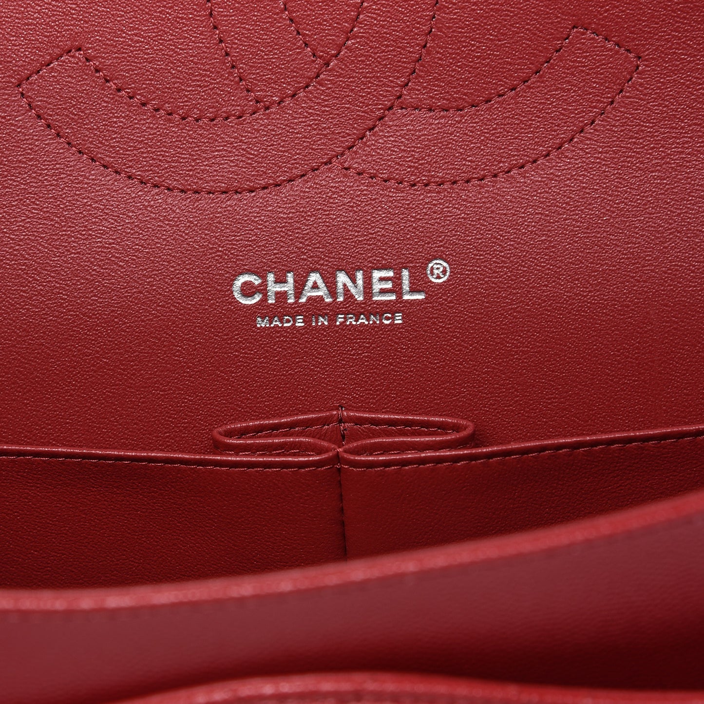 Caviar Quilted Jumbo Double Flap Red