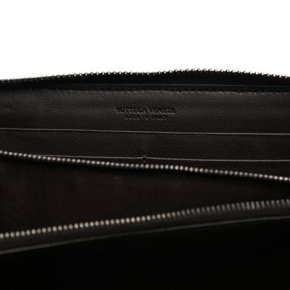 Bottega Veneta Goatskin Intrecciato Zip Around Wallet Brown 6 of 10