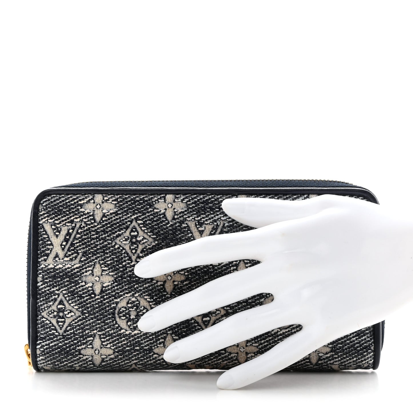 Hollographic Monoglam Zippy Wallet Blue