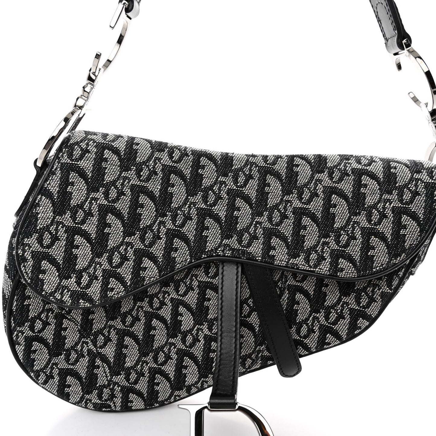 Monogram Saddle Bag Black