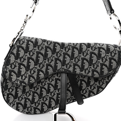 Christian Dior Monogram Saddle Bag Black 7 of 9